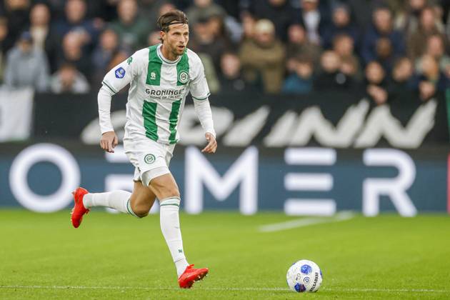GRONINGEN , 18-10-2026 , Euroborg Stadium, season 2026 2027 , Dutch Eredivisie Football , match between FC Groningen and Ajax. Picture shows FC Groningen player Hans Hateboer Groningen - Ajax  x208697589x Copyright: