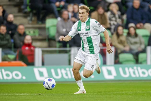 GRONINGEN , 18-10-2026 , Euroborg Stadium, season 2026 2027 , Dutch Eredivisie Football , match between FC Groningen and Ajax. Picture shows FC Groningen player Jorg Schreuders Groningen - Ajax  x208697608x Copyright: