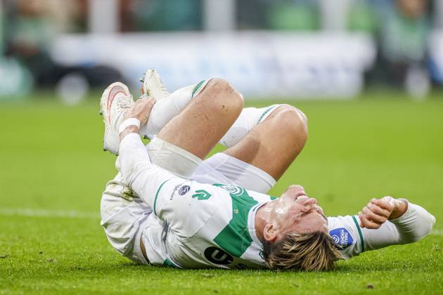 GRONINGEN , 18-10-2026 , Euroborg Stadium, season 2026 2027 , Dutch Eredivisie Football , match between FC Groningen and Ajax. Picture shows FC Groningen player Brynjolfur Willumsson Groningen - Ajax  x208698257x Copyright: