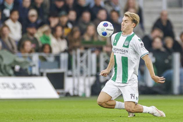 GRONINGEN , 18-10-2026 , Euroborg Stadium, season 2026 2027 , Dutch Eredivisie Football , match between FC Groningen and Ajax. Picture shows FC Groningen player Jorg Schreuders Groningen - Ajax  x208698566x Copyright:
