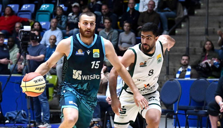 October 18, 2026, xokbx, BBL Basketball Cup, Frankfurt Skyliners vs. VET Concept Gladiators Trier, Radii Caisin (Fraport Skyliners Frankfurt), Behnam Yakhchali (Gladiators Trier), Head-to-head matchup, Showdown in Frankfurt am Main