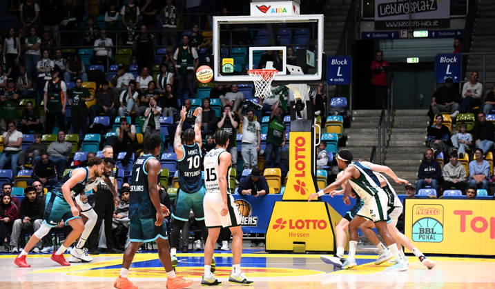 October 18, 2026, xokbx, BBL Basketball Cup, Frankfurt Skyliners vs. VET Concept Gladiators Trier, Judah Mintz, Fraport Skyliners Frankfurt, Shot, Frankfurt am Main