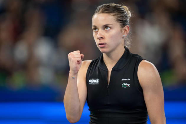 (261018) -- WUHAN, Oct. 18, 2026 -- Maja Chwalinska celebrates during the women s singles final match between Maja Chwalinska of Poland and Sonay Kartal of Britain at the 2026 Wuhan Open tennis tournament in Wuhan, capital of central China s Hubei Province, Oct. 18, 2026. ) (SP)CHINA-WUHAN-TENNIS-WUHAN OPEN-WOMEN S SINGLES-FINAL (CN) WuxZhizun 