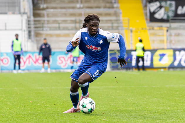 Germany: TSG Hoffenheim II vs. SC Verl, 3. Liga, 2026–27 season, Dietmar Hopp Stadium, Sinsheim; Blessing Makanda, TSG Hoffenheim II, No. 17 in action at the Dietmar Hopp Stadium in Sinsheim, Baden-Württemberg, Germany Copyright: xBenedictxChristx