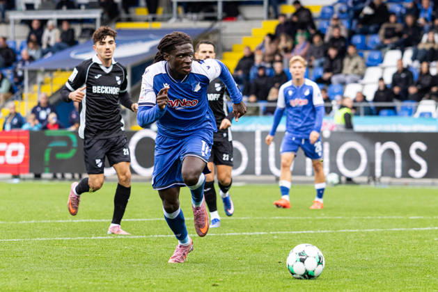 Germany: TSG Hoffenheim II vs. SC Verl, 3. Liga, 2026–27 season, Dietmar Hopp Stadium, Sinsheim; Blessing Makanda, TSG Hoffenheim II, 17, Sinsheim, Dietmar Hopp Stadium, Baden-Württemberg, Germany Copyright: xBenedictxChristx