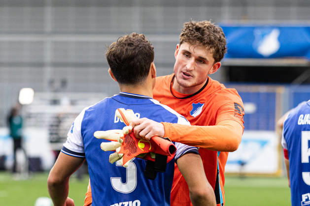 Germany: TSG Hoffenheim II vs. SC Verl, 3. Liga, 2026–27 season, Dietmar Hopp Stadium, Sinsheim; Lukas Petersson, TSG Hoffenheim II, 1; Sean Dulic, TSG Hoffenheim II, 3; Sinsheim, Dietmar Hopp Stadium, Baden-Württemberg, Germany Copyright: xBenedictxChristx