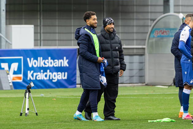 Germany: TSG Hoffenheim II vs. SC Verl, 3. Liga, 2026–27 season, Dietmar Hopp Stadium, Sinsheim; Ben Opoku Labes, TSG Hoffenheim II, 9; Nader El Jindaoui (Nader Jindaoui), TSG Hoffenheim II, 30, Sinsheim, Dietmar Hopp Stadium, Baden-Württemberg, Germany Copyright: xBenedictxChristx