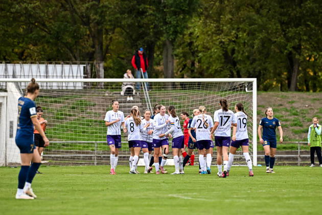 October 18, 2026, Soccer, Women s Bundesliga 2, 2026–2027, Matchday 9, SG 99 Andernach vs. SGS Essen—Celebrations after Essen s 3–0 victory