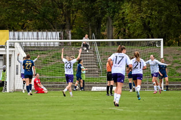 October 18, 2026, Soccer, Women s Bundesliga 2, 2026–2027, Matchday 9, SG 99 Andernach vs. SGS Essen; Laura Bröring 10 (Essen) scored the 5–0 goal in the 24th minute