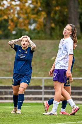 October 18, 2026, Soccer, Women s Bundesliga 2, 2026–2027, Matchday 9, SG 99 Andernach vs. SGS Essen: Debora Vinci of Andernach claps her hands together above her head after missing a scoring opportunity