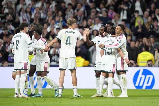 October 18, 2026, Madrid, Madrid, Spain: Kylian Mbappe of Real Madrid CF celebrates after scoring his team s second goal during the Spanish League, LaLiga EA Sports, football match between Real Madrid and Sevilla FC at Bernabeu stadium on October 18, 2026, in Madrid, Spain. Real Madrid V Sevilla FC - LaLiga EA Sports  - ZUMAa181 20261018_zaa_a181_340 Copyright: xOscarxJ.xBarrosox