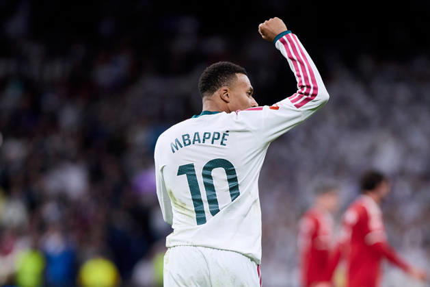 October 18, 2026, Madrid, Madrid, Spain: Kylian Mbappe of Real Madrid CF celebrates after scoring a goal during La Liga football match between Real Madrid CF and Sevilla at Santiago Bernabeu Stadium in Madrid, Spain, October 18, 2026 Soccer 2026: Real Madrid CF Vs Sevilla  - ZUMAa206 20261018_zsp_a206_058 Copyright: xRubenxAlbarranx