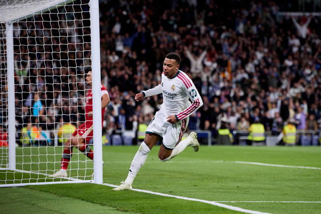 October 18, 2026, Madrid, Madrid, Spain: Kylian Mbappe of Real Madrid CF celebrates after scoring a goal during La Liga football match between Real Madrid CF and Sevilla at Santiago Bernabeu Stadium in Madrid, Spain, October 18, 2026 Soccer 2026: Real Madrid CF Vs Sevilla  - ZUMAa206 20261018_zsp_a206_059 Copyright: xRubenxAlbarranx