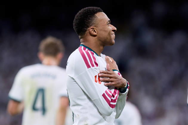 October 18, 2026, Madrid, Madrid, Spain: Kylian Mbappe of Real Madrid CF celebrates after scoring a goal during La Liga football match between Real Madrid CF and Sevilla at Santiago Bernabeu Stadium in Madrid, Spain, October 18, 2026 Soccer 2026: Real Madrid CF Vs Sevilla  - ZUMAa206 20261018_zsp_a206_062 Copyright: xRubenxAlbarranx