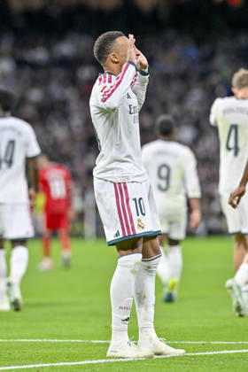 October 18, 2026, Madrid, Madrid, Spain: 10 KYLIAN MBAPPE of Real Madrid CF celebrates a goal during the match on Matchday 9 of the 2026-27 National League First Division Championship between REAL MADRID C.F. and SEVILLA FC, played at the Bernabeu Stadium on October 17, 2026, in Madrid, Spain. REAL MADRID C.F. Vs. SEVILLA FC - 2026 27 National League First Division Championship 10.18.26  - ZUMAc312 20261018_zsp_c312_032 Copyright: xOscarxManuelxSanchezx