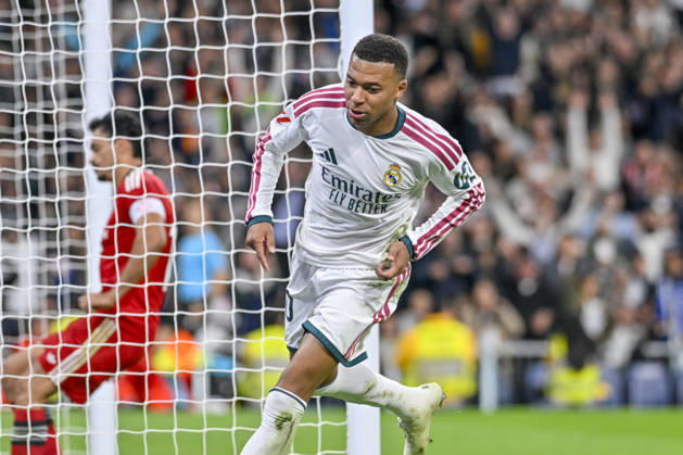 October 18, 2026, Madrid, Madrid, Spain: 10 KYLIAN MBAPPE of Real Madrid CF celebrates a goal during the match on Matchday 9 of the 2026-27 National League First Division Championship between REAL MADRID C.F. and SEVILLA FC, played at the Bernabeu Stadium on October 17, 2026, in Madrid, Spain. REAL MADRID C.F. Vs. SEVILLA FC - 2026 27 National League First Division Championship 10.18.26  - ZUMAc312 20261018_zsp_c312_036 Copyright: xOscarxManuelxSanchezx