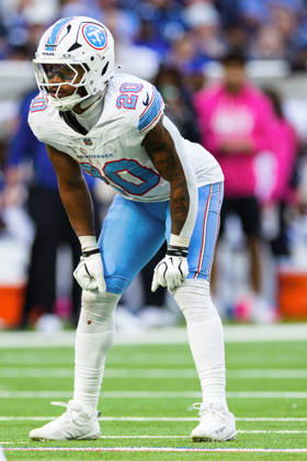 Oct 18, 2026; Indianapolis, IN, USA; Tennessee Titans running back Tony Pollard (20) during NFL, American Football Herren, USA game action against the Indianapolis Colts at Lucas Oil Stadium. Mandatory Credit: -Cal Media NFL 2026: Titans Vs Colts OCT 18 - ZUMAc04_ 20261018_zma_c04_013 Copyright: xJohnxMersitsx