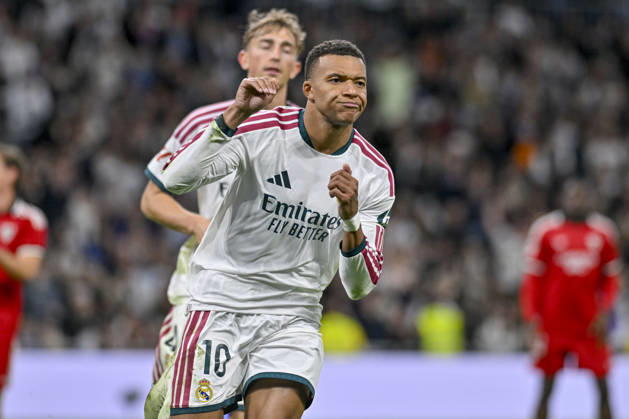 October 18, 2026, Madrid, Madrid, Spain: 10 KYLIAN MBAPPE of Real Madrid CF celebrates a goal during the match on Matchday 9 of the 2026-27 National League First Division Championship between REAL MADRID C.F. and SEVILLA FC, played at the Bernabeu Stadium on October 17, 2026, in Madrid, Spain. REAL MADRID C.F. Vs. SEVILLA FC - 2026 27 National League First Division Championship 10.18.26  - ZUMAc312 20261018_zsp_c312_102 Copyright: xOscarxManuelxSanchezx