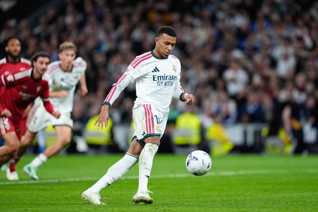 October 18, 2026, Madrid, Madrid, Spain: Kylian Mbappe of Real Madrid CF shoots to score his team s third goal in penalty shootout during the Spanish League, LaLiga EA Sports, football match between Real Madrid and Sevilla FC at Bernabeu stadium on October 18, 2026, in Madrid, Spain. Real Madrid V Sevilla FC - LaLiga EA Sports  - ZUMAa181 20261018_zaa_a181_430 Copyright: xDennisxAgyemanx