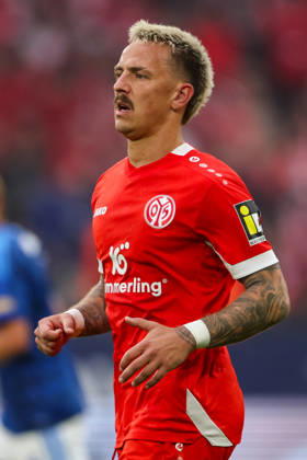GELSENKIRCHEN, GERMANY - OCTOBER 17: Phillip Tietz of 1. FSV Mainz 05 looks on during the Bundesliga 2026 27 match between FC Schalke 04 and 1. FSV Mainz 05 at Veltins-Arena on October 17, 2026 in Gelsenkirchen, Germany. Copyright: xRenexNijhuis MBxMediax
