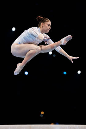 October 19, 2026: Morgane Osyssek Reimer of France competes in the women’s balance beam qualifying round on the third day of the 2026 Artistic Gymnastics World Championships on October 19, 2026 in Rotterdam. Photo by Joel Marklund, BILDBYRÅN. Code: JM JM0860 bbeng artistic gymnastics artistic gymnastics gymnastics world championships women s artistic gymnastics artistic gymnastics gymnastics world championships women s France  Copyright: JOELxMARKLUND BB261019JM057
