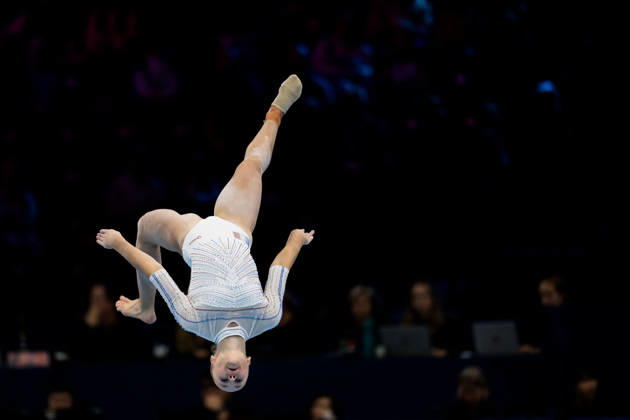 October 19, 2026: Elena Colas of France competes in the women’s floor exercise qualifiers during day three of the 2026 Artistic Gymnastics World Championships on October 19, 2026 in Rotterdam. Photo by Joel Marklund, BILDBYRÅN. Code: JM JM0860 bbeng artistic gymnastics gymnastics world championships women s artistic gymnastics artistic gymnastics gymnastics world championships women s artistic gymnastics artistic gymnastics gymnastics world championships women s France  Copyright: JOELxMARKLUND BB261019JM059
