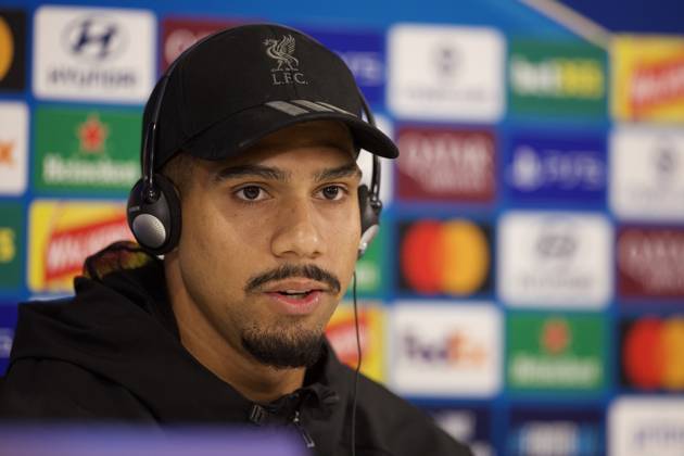 Football - UEFA Champions League - Liverpool FC v Villarreal CF - MD-1 LIVERPOOL, ENGLAND - Monday, October 19, 2026: Liverpool s Ronald Araujo during a press conference, PK, Pressekonferenz at Anfield ahead of the UEFA Champions League 2026 27 League Phase MD3 match between Liverpool FC and Villarreal CF. (Photo by David Rawcliffe Propaganda) LIVERPOOL Anfield MERSEYSIDE ENGLAND  Copyright: xDavidxRawcliffex 2026-10-19-Liverpool_Villarreal_MD-1-088