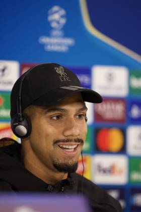 Football - UEFA Champions League - Liverpool FC v Villarreal CF - MD-1 LIVERPOOL, ENGLAND - Monday, October 19, 2026: Liverpool s Ronald Araujo during a press conference, PK, Pressekonferenz at Anfield ahead of the UEFA Champions League 2026 27 League Phase MD3 match between Liverpool FC and Villarreal CF. (Photo by David Rawcliffe Propaganda) LIVERPOOL Anfield MERSEYSIDE ENGLAND  Copyright: xDavidxRawcliffex 2026-10-19-Liverpool_Villarreal_MD-1-090