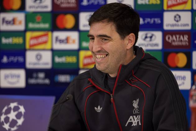 Football - UEFA Champions League - Liverpool FC v Villarreal CF - MD-1 LIVERPOOL, ENGLAND - Monday, October 19, 2026: Liverpool s head coach Andoni Iraola during a press conference, PK, Pressekonferenz at Anfield ahead of the UEFA Champions League 2026 27 League Phase MD3 match between Liverpool FC and Villarreal CF. (Photo by David Rawcliffe Propaganda) LIVERPOOL Anfield MERSEYSIDE ENGLAND  Copyright: xDavidxRawcliffex 2026-10-19-Liverpool_Villarreal_MD-1-101