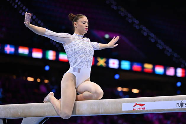 IPA89912759 - Morgane OSYSSEK-REIMER (FRA) on the balance beam during the 54th Artistic Gymnastics World Championships in Rotterdam, Netherlands, on October 19, 2026  Copyright: xFilippoxTomasi IPAxSportx xx IPA89912759 IPA89912759