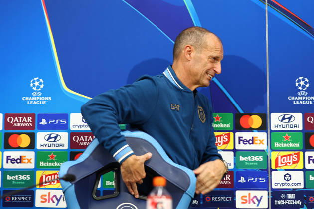 Napoli’s head coach Massimiliano Allegri During the Napoli-Bodo Glimt Champions League press conference, PK, Pressekonferenz in the press room at the Diego Armando Maradona Stadium on October 19, 2026.  Copyright: xAlessandroxGarofalo LaPressex