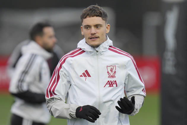 Liverpool Training, Champions League Florian Wirtz of Liverpool FC during the Liverpool Training Session ahead of the UEFA Champions League Matchday 3 v Villarreal CF, AXA Training Centre, Liverpool, United Kingdom on 19 October 2026 Credit: Steve Flynn Every Second Media Editorial use only. All images are copyright Every Second Media Limited. No images may be reproduced without prior permission. Copyright: xIMAGO EveryxSecondxMediax ESM-2242-0019 StevexFlynnx xEveryxSecondxMediax