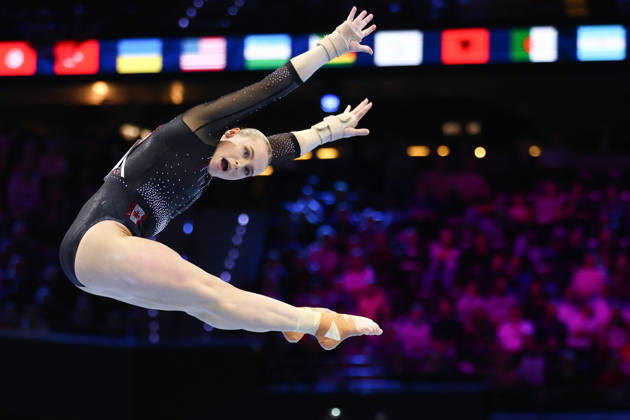 October 19, 2026, Rotterdam, Netherlands: ELSABETH BLACK of Team Canada competes in the Floor Exercise of the Women s Qualification of the 54th Artistic Gymnastics World Championships at the Ahoy Arena in Rotterdam, Netherlands. Rotterdam Netherlands - ZUMAc179 20261019_zep_c179_075 Copyright: xMickaelxChavetx