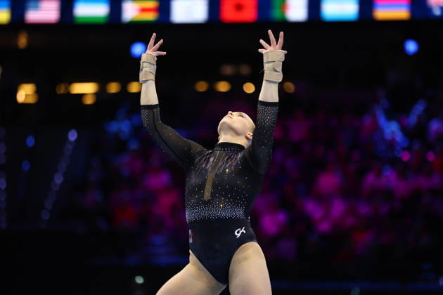 October 19, 2026, Rotterdam, Netherlands: ELSABETH BLACK of Team Canada competes in the Floor Exercise of the Women s Qualification of the 54th Artistic Gymnastics World Championships at the Ahoy Arena in Rotterdam, Netherlands. Rotterdam Netherlands - ZUMAc179 20261019_zep_c179_077 Copyright: xMickaelxChavetx