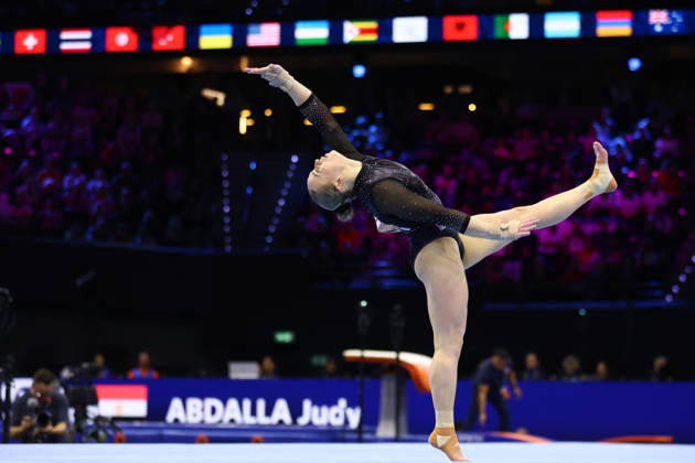 October 19, 2026, Rotterdam, Netherlands: ELSABETH BLACK of Team Canada competes in the Floor Exercise of the Women s Qualification of the 54th Artistic Gymnastics World Championships at the Ahoy Arena in Rotterdam, Netherlands. Artistic Gymnastics 2026: World Championships - ZUMAc179 20261019_zep_c179_073 Copyright: xMickaelxChavetx