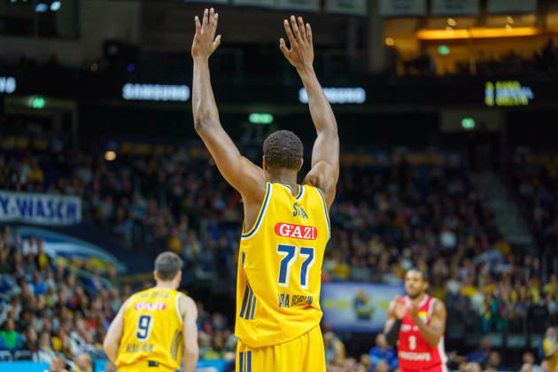 Pictured: Sima, Alba Berlin, 77-19-10-2026, Alba Berlin vs. Bamberg Baskets (BMA365), BBL Cup Round of 16, Basketball, 2026-27 Season, Uber Arena Copyright: HMBxMedia xPascalxSpanehl