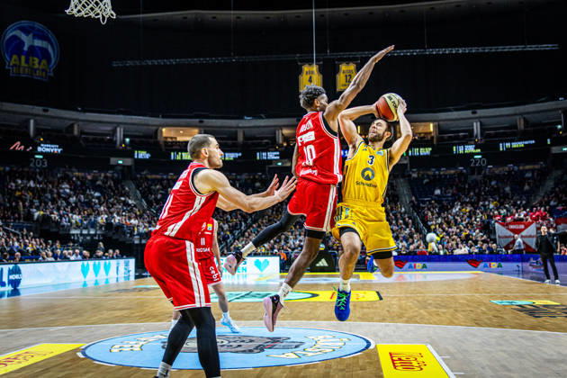 Basketball Berlin, October 19, 2026; 2026–2027 Season; Netto BBL Cup Round of 16; Alba Berlin; BMA365; Bamberg Baskets; Jordan Ford; Alba Berlin, No. 03; Mylik Wilson; Bamberg, No. 10
