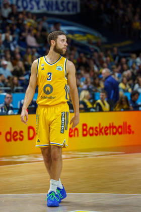 Pictured: Jordan Wright, BMA365 Bamberg Baskets, March 19, 2026; Alba Berlin vs. BMA365 Bamberg Baskets, BBL Cup Round of 16, Basketball, 2026–27 Season, Uber Arena Copyright: HMBxMedia xPascalxSpanehl