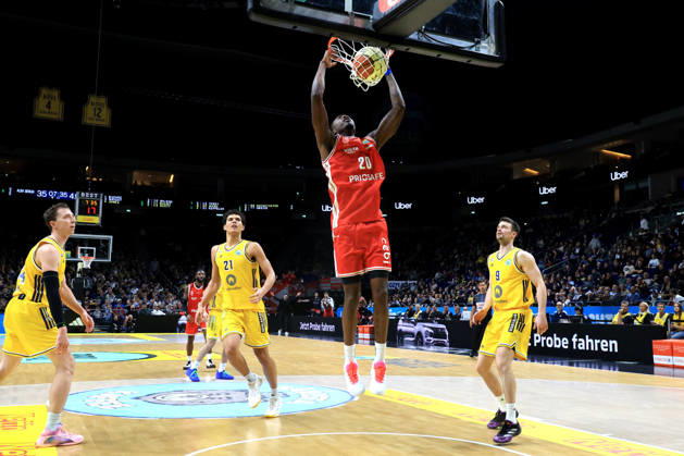 October 19, 2026, Germany, GER, DEU, Basketball, BBL Cup, Day 1, 2026–2027 Season, Berlin, ALBA Berlin vs. Bamberg, BRANDON ANGEL (ALBA Berlin) 21, JONAS MATTISSECK (ALBA Berlin) 9, Justin Bean (ALBA Berlin) 34, Hason Ward (Bamberg) 20, nordphoto GmbH, Engler Berlin, Uber Arena, Berlin, Germany Copyright: xNordphotox xEnglerx