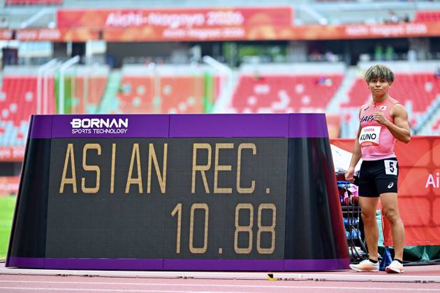 Ryutaro Kuno (JPN), OCTOBER 20, 2026 - Para Athletics : Mens 100m T12 heat during the Asian Para Games Aichi-Nagoya 2026 at Nagoya City Mizuho Park Athletic Stadium in Aichi, Japan. Noxthirdxpartyxsales  aflo_357495653 KenjiroxMatsuox