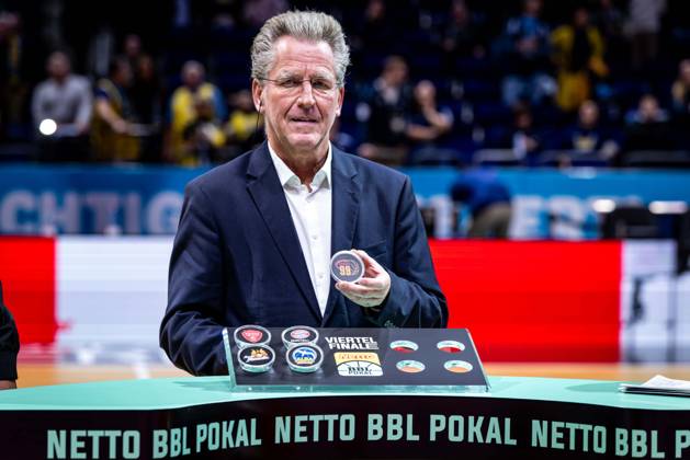 Basketball Berlin, October 19, 2026; 2026–2027 Season; Netto BBL Cup Round of 16; Alba Berlin; BMA365; Bamberg Baskets; Quarterfinal Draw; Dr. Stefan Holz; Chemnitz