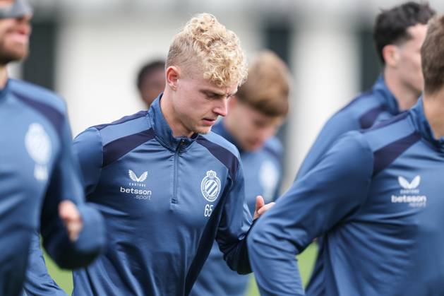 Club s Joaquin Seys is pictured during a training session of Belgian soccer team Club Brugge KV, Tuesday 20 October 2026 in Knokke-Heist. Club is preparing for the third game in the UEFA Champions League league phase against French team Racing Club de Lens tomorrow. BRUNOxFAHY  x190373399x