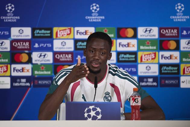 October 20, 2026, Madrid, Spain: Ibrahima Konate (Real Madrid CF) attends a press conference, PK, Pressekonferenz on the eve of the UEFA Champions League 2026 2027 match between Real Madrid CF and RB Leipzig..Real Madrid CF is holding a press conference ahead of its third UEFA Champions League game. Madrid Spain - ZUMAs197 20261020_aaa_s197_063 Copyright: xFedericoxTitonex