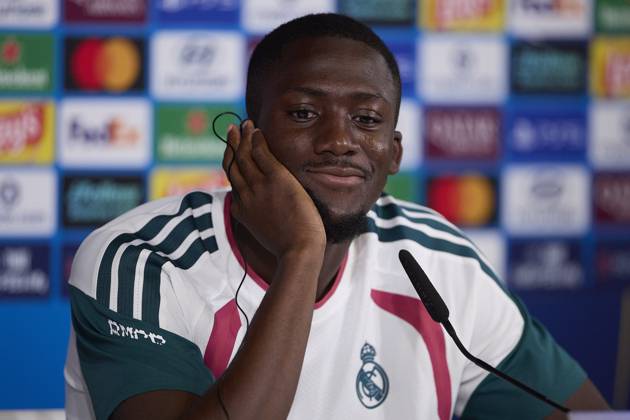October 20, 2026, Madrid, Spain: Ibrahima Konate (Real Madrid CF) attends a press conference, PK, Pressekonferenz on the eve of the UEFA Champions League 2026 2027 match between Real Madrid CF and RB Leipzig..Real Madrid CF is holding a press conference ahead of its third UEFA Champions League game. UEFA Champions League 2026 2027 - Real Madrid CF Press Conference In Madrid, Spain - 20 Oct 2026 - ZUMAs197 20261020_aaa_s197_062 Copyright: xFedericoxTitonex