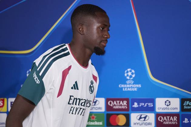 October 20, 2026, Madrid, Spain: Ibrahima Konate (Real Madrid CF) attends a press conference, PK, Pressekonferenz on the eve of the UEFA Champions League 2026 2027 match between Real Madrid CF and RB Leipzig..Real Madrid CF is holding a press conference ahead of its third UEFA Champions League game. Madrid Spain - ZUMAs197 20261020_aaa_s197_068 Copyright: xFedericoxTitonex