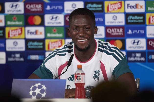October 20, 2026, Madrid, Spain: Ibrahima Konate (Real Madrid CF) attends a press conference, PK, Pressekonferenz on the eve of the UEFA Champions League 2026 2027 match between Real Madrid CF and RB Leipzig..Real Madrid CF is holding a press conference ahead of its third UEFA Champions League game. UEFA Champions League 2026 2027 - Real Madrid CF Press Conference In Madrid, Spain - 20 Oct 2026 - ZUMAs197 20261020_aaa_s197_071 Copyright: xFedericoxTitonex