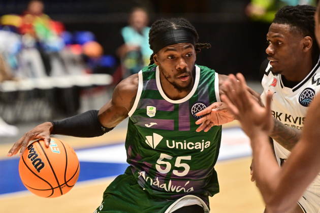 Kendrick Perry (Malaga) in action during men s Basketball Champions League, group E, 2nd round, BK KVIS Pardubice vs Unicaja Malaga, in Pardubice, Czech Republic, October 20, 2026. (CTKxPhoto JosefxVostarek) CTKPhotoP2026102007048  CTKPhotoP2026102007048