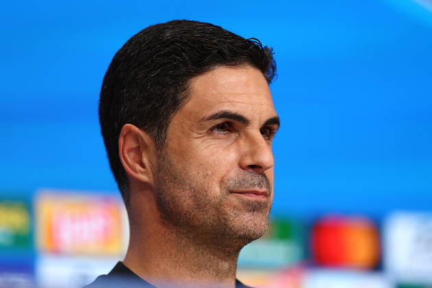 Arsenal press conference, PK, Pressekonferenz Champions League Arsenal Manager, Mikel Arteta looks on during the Arsenal MD-1 Press Conference ahead of Bayern Munich vs Arsenal, Allianz Arena, Munich, Germany on 20 October 2026 Credit: Tiego Grenho Every Second Media Editorial use only. All images are copyright Every Second Media Limited. No images may be reproduced without prior permission. Copyright: xIMAGO EveryxSecondxMediax ESM-2240-0003 TiegoxGrenhox xEveryxSecondxMediax