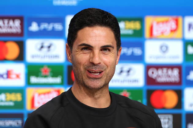 Arsenal press conference, PK, Pressekonferenz Champions League Arsenal Manager, Mikel Arteta smiles during the Arsenal MD-1 Press Conference ahead of Bayern Munich vs Arsenal, Allianz Arena, Munich, Germany on 20 October 2026 Credit: Tiego Grenho Every Second Media Editorial use only. All images are copyright Every Second Media Limited. No images may be reproduced without prior permission. Copyright: xIMAGO EveryxSecondxMediax ESM-2240-0005 TiegoxGrenhox xEveryxSecondxMediax