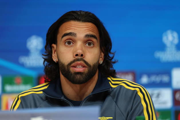 David Raya, Arsenal FC, No. 01 at the press conference, GER, press conference, Arsenal FC, soccer, UEFA Champions League, Matchday 3, group stage, 2026–2027 season, October 20, 2026, GER, press conference, Arsenal FC, soccer, UEFA Champions League, Matchday 3, group stage, 2026–2027 season, October 20, 2026, Munich Copyright: xEibner-Pressefoto JennixMaulx EP_JML